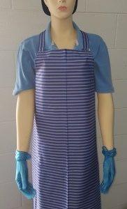 Nylon Strip Apron (Blue)