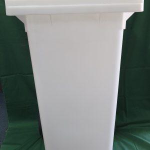 120Lt White Food Grade Wheel/Bin