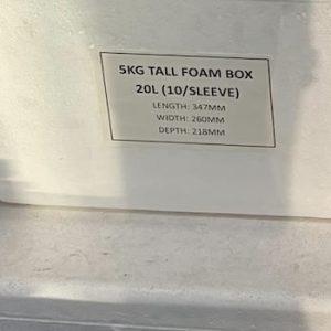 5kg Tall Foam Box